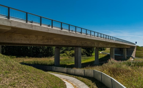 Most 34-008b k přemostění místních přítoků řeky Nežárky